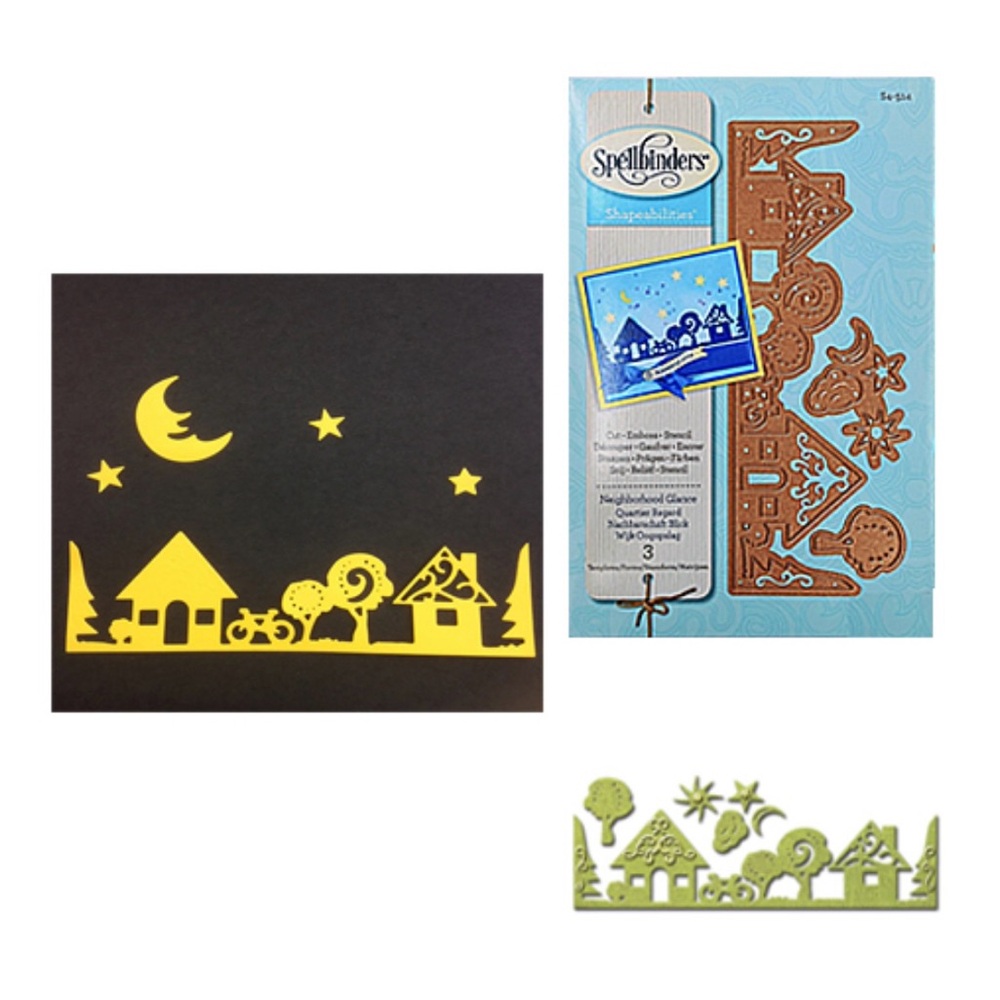 Spellbinders Shapeabilities Neighborhood Glance Embellishment